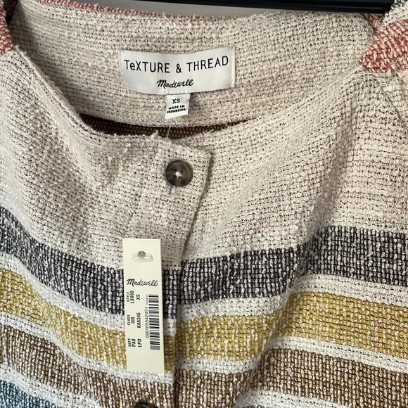 Madewell striped button up short sleeve top - Picture 2 of 3